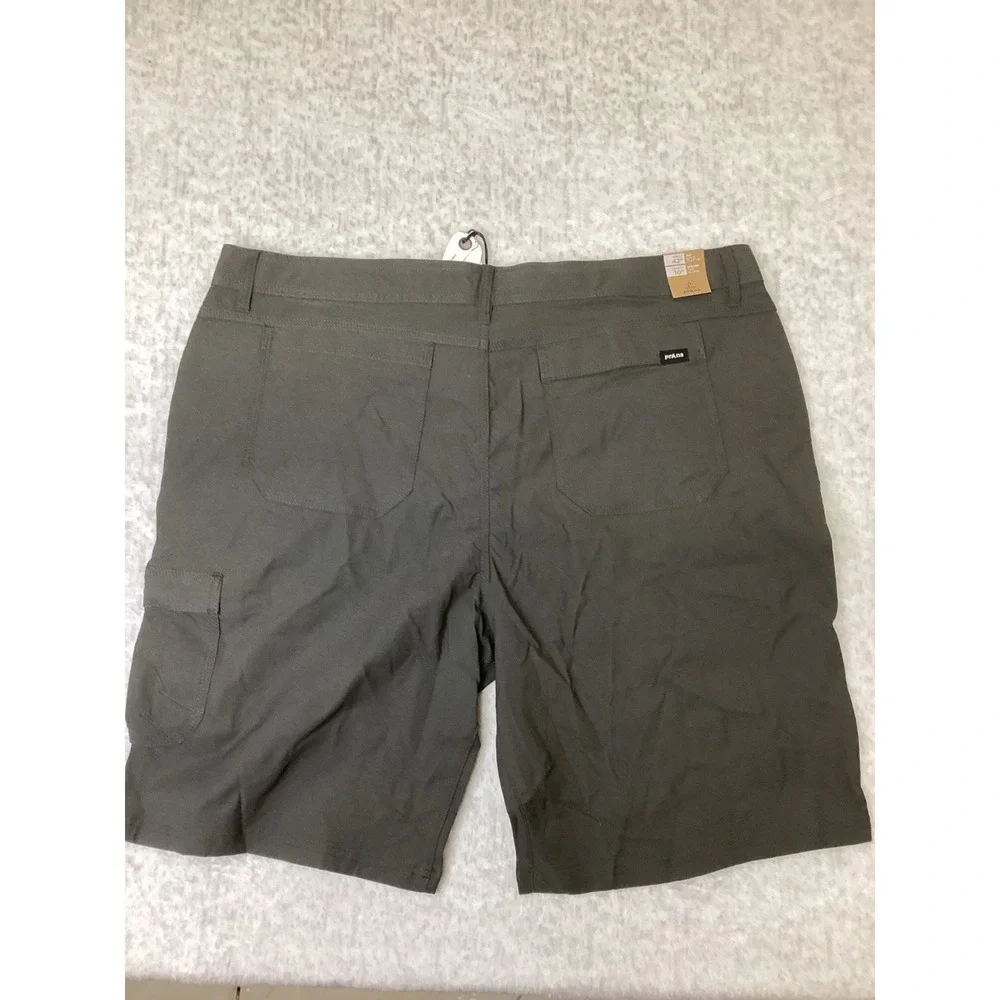 Prana Stretch Zion Short II Mens 42 Dark Iron Gray Hiking Cargo Shorts 1969751